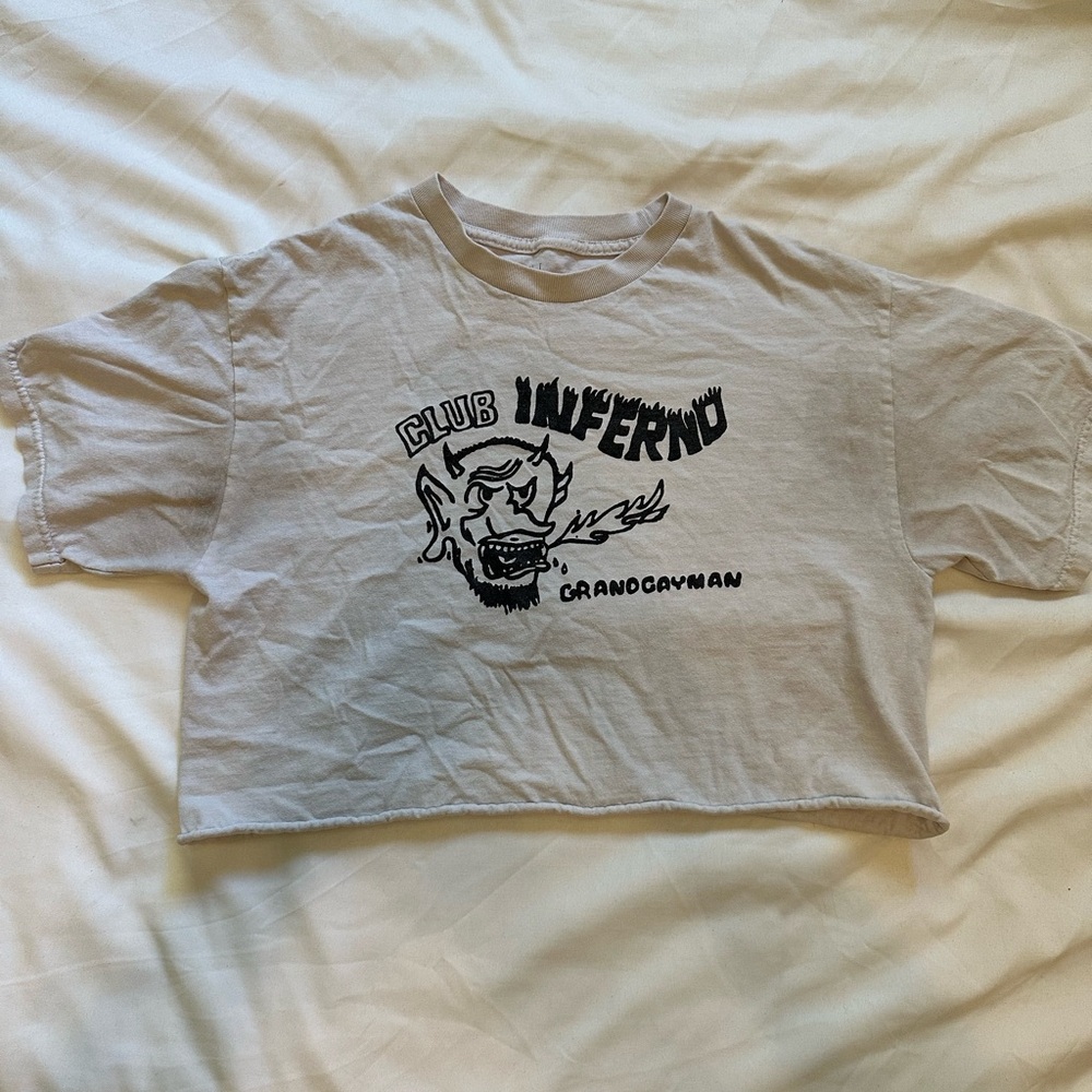 Cropped club inferno brandy Melville t-shirt